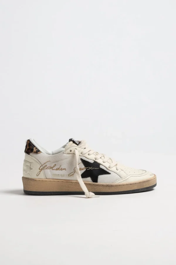 Golden Goose Sneaker | Low Top<Sneaker Ballstar in Beige/Schwarz/Leo