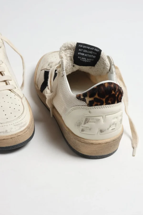 Golden Goose Sneaker | Low Top<Sneaker Ballstar in Beige/Schwarz/Leo
