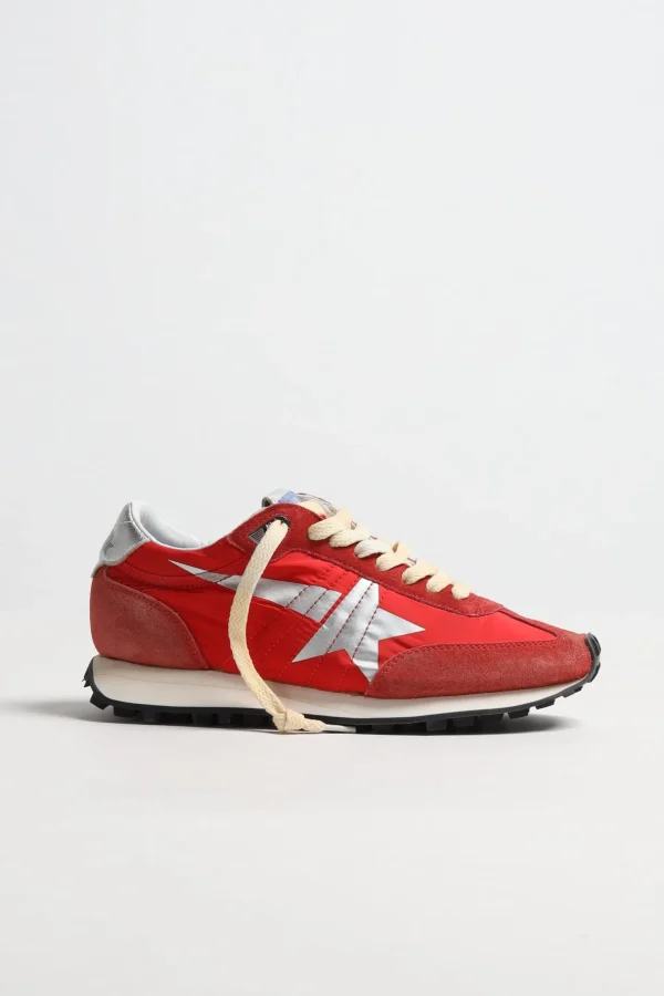 Golden Goose Sneaker | Low Top<Sneaker Running in Rot/Silber