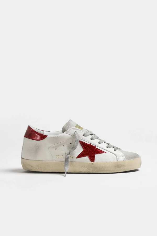 Golden Goose Sneaker | Low Top<Sneaker Super Star in Weiß/Rot/Ice
