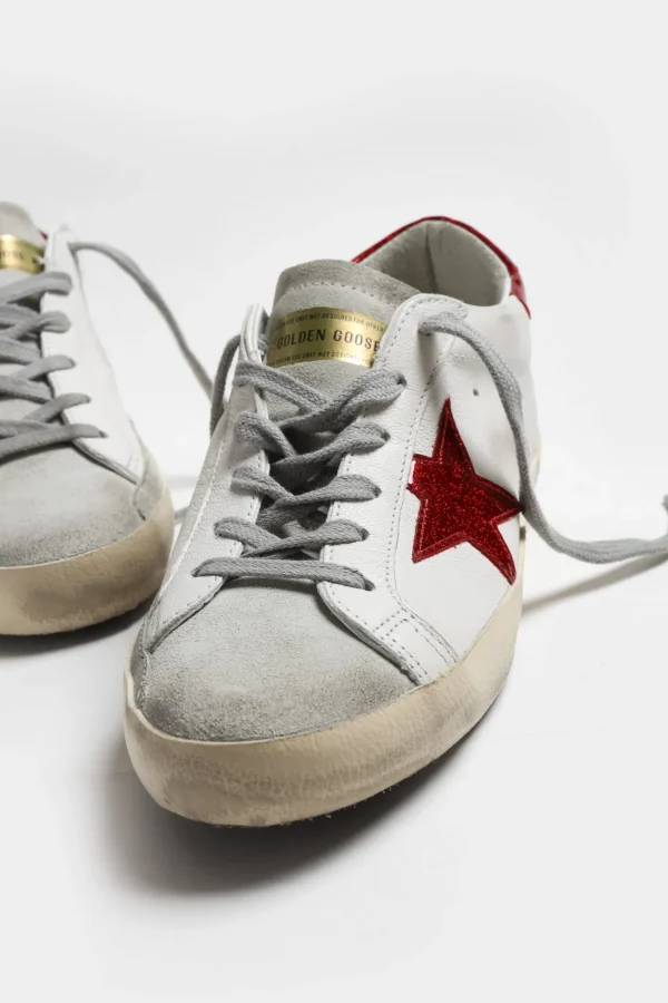 Golden Goose Sneaker | Low Top<Sneaker Super Star in Weiß/Rot/Ice