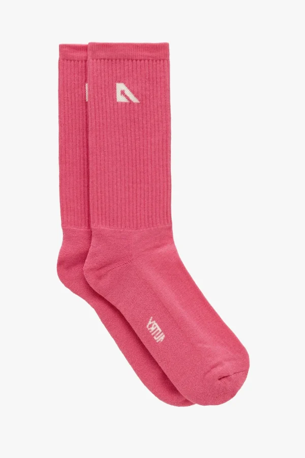 Autry Socken<Socken Embroidery in Bright Pink
