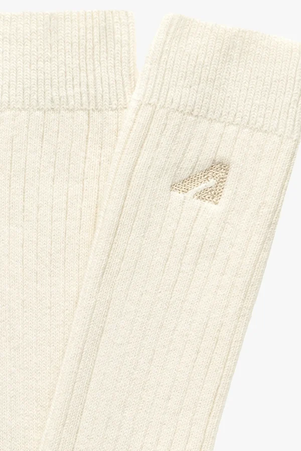Autry Socken<Socken Embroidery in Ecru