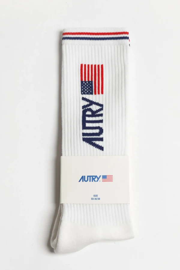 Autry Socken<Socken Flag in Weiß