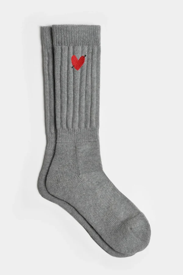 Anita Hass Socken<Socken 'Heart' in Grau