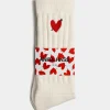 Anita Hass Socken<Socken 'Heart' in Ivory