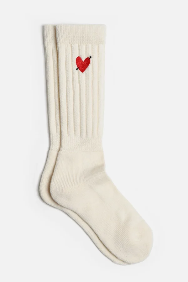 Anita Hass Socken<Socken 'Heart' in Ivory