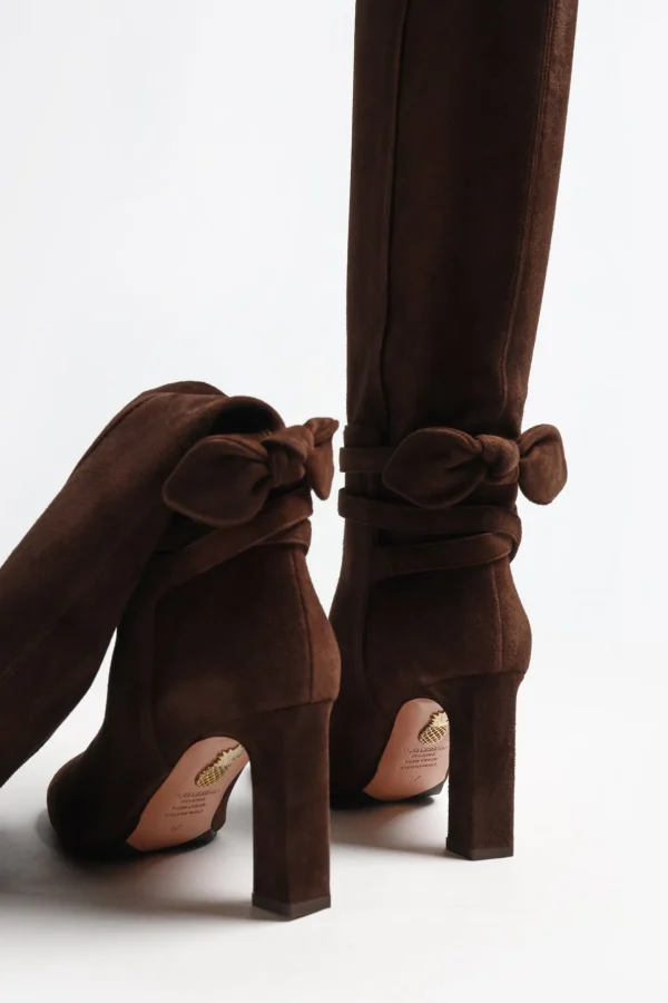 Aquazzura Stiefel & Boots<Stiefel Very Bow Tie in Espresso