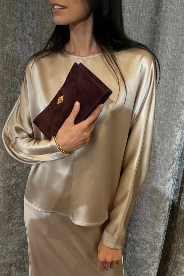Métier Schultertaschen | Clutches & Pouches<Tasche Ease Suede in Amarone