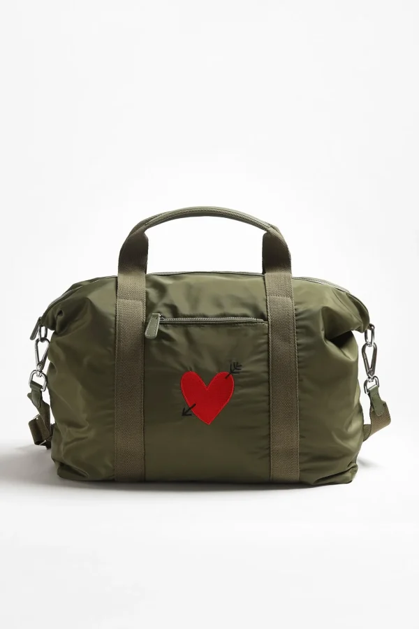 Anita Hass Shopper<Tasche 'Heart' in Oliv Nylon