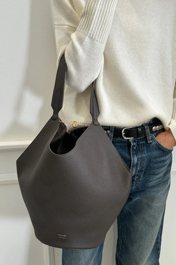 Khaite Shopper<Tasche Lotus in Dark Brown