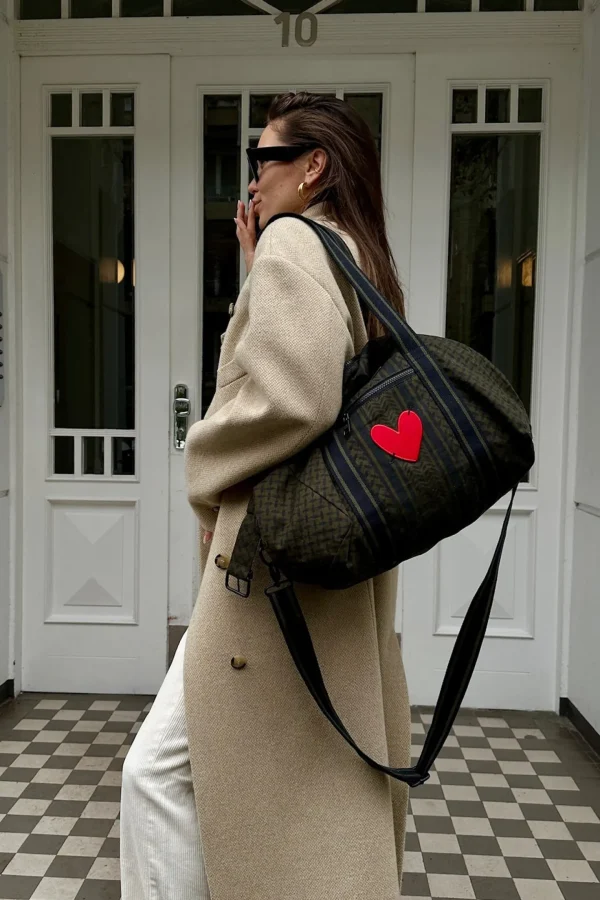 Lala Berlin x Anita Hass Shopper<Tasche Muriel 'Heart' in Olive