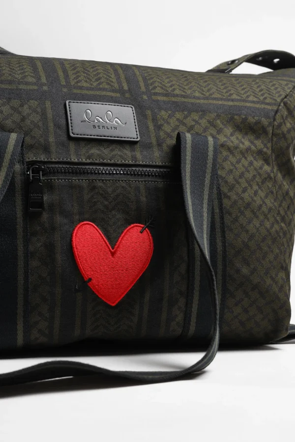 Lala Berlin x Anita Hass Shopper<Tasche Muriel 'Heart' in Olive