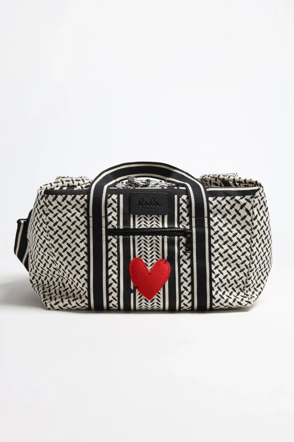 Lala Berlin x Anita Hass Shopper<Tasche Muriel 'Heart' in Schwarz/Weiß