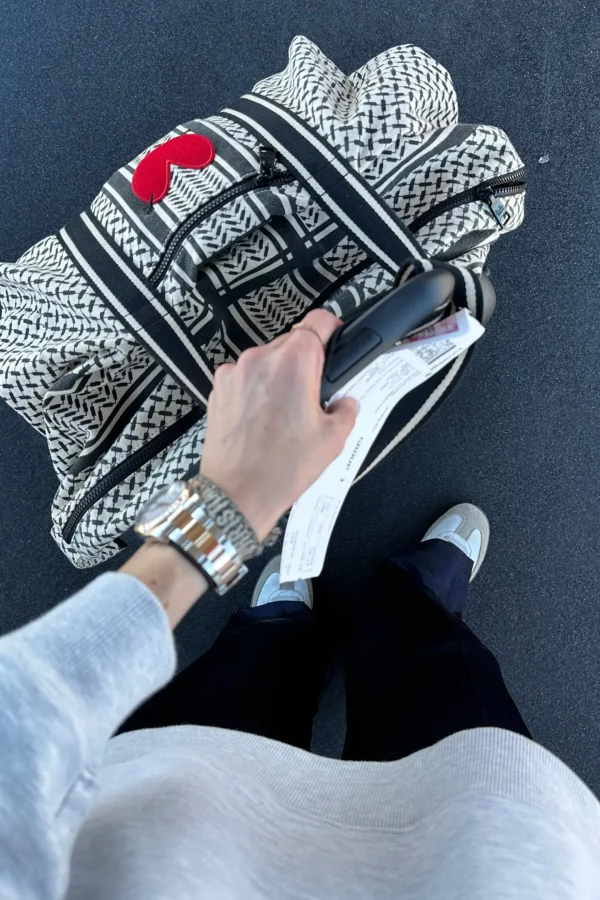 Lala Berlin x Anita Hass Shopper<Tasche Muriel 'Heart' in Schwarz/Weiß