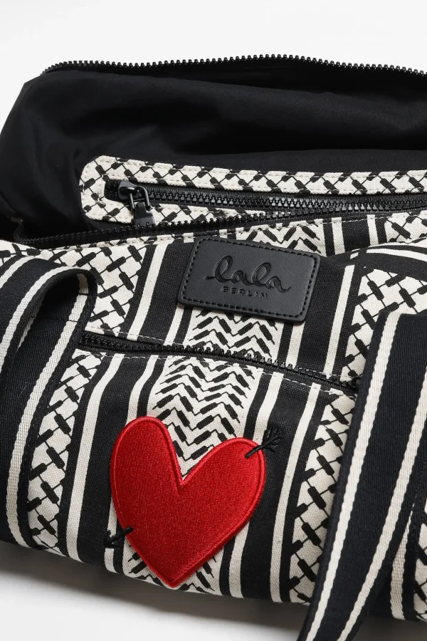 Lala Berlin x Anita Hass Shopper<Tasche Muriel 'Heart' in Schwarz/Weiß