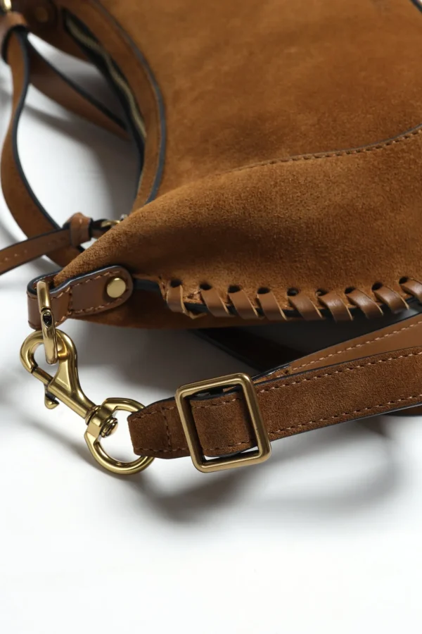 Isabel Marant Schultertaschen | Crossbody<Tasche Oskan Moon Suede in Cognac