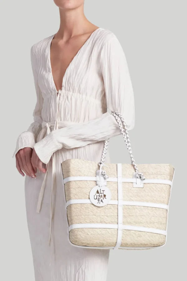 Altuzarra Shopper | Schultertaschen<Tasche Watermill in Natural/Weiß