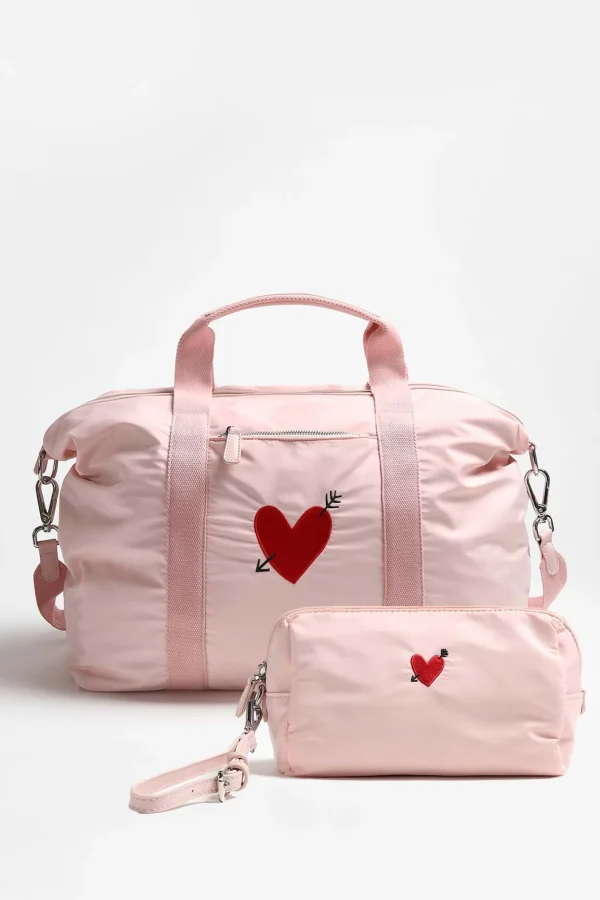 Anita Hass Shopper<Taschen Set 'Heart' in Rose Nylon
