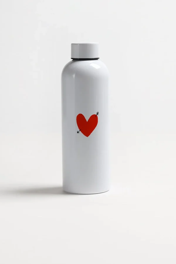 Anita Hass Gym Home<Trinkflasche 'Heart' in Weiß
