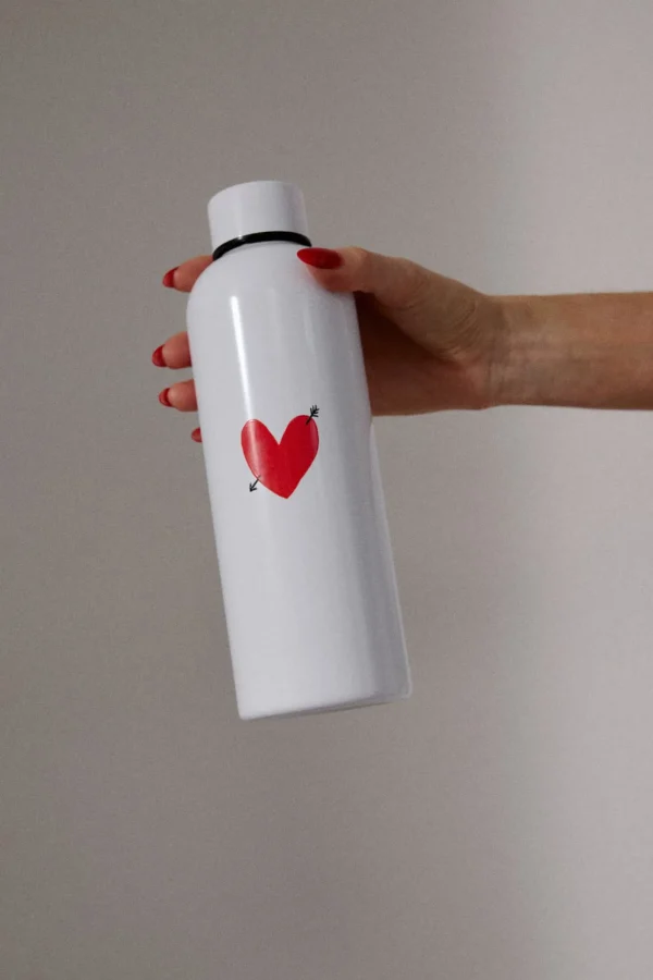 Anita Hass Gym Home<Trinkflasche 'Heart' in Weiß